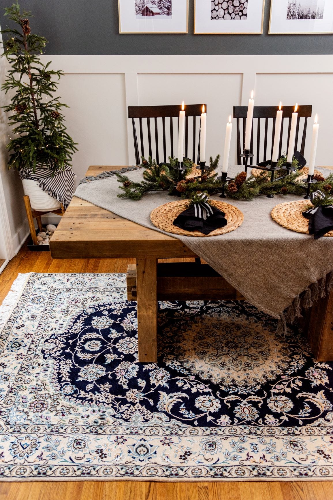 Hand-knotted Nain Rug
