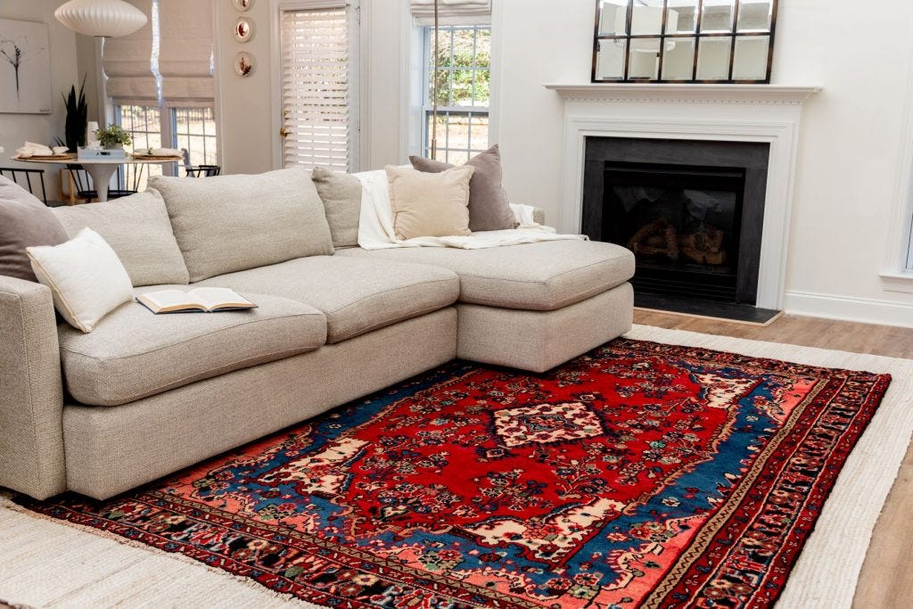 Persian rug layering