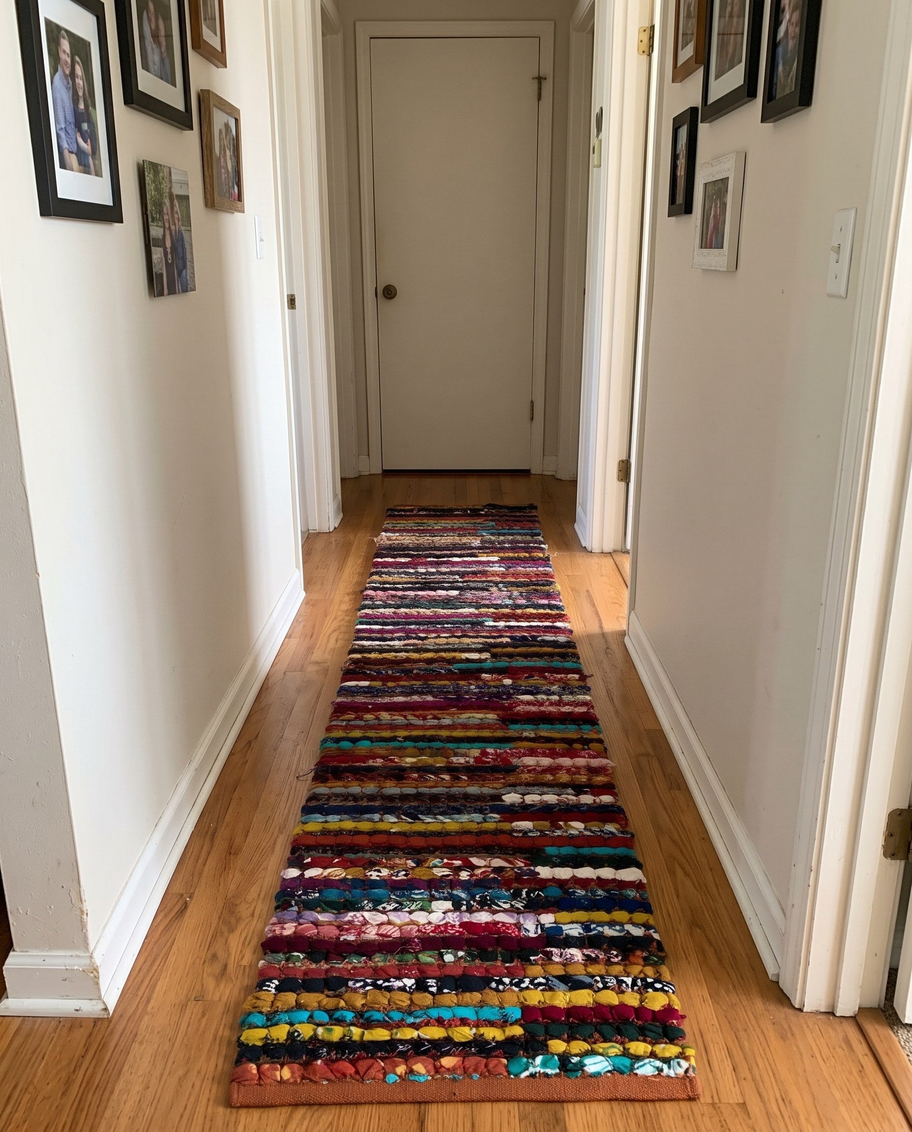 1' 2 x 8' Peoria · Striped Chindi Rug, multi