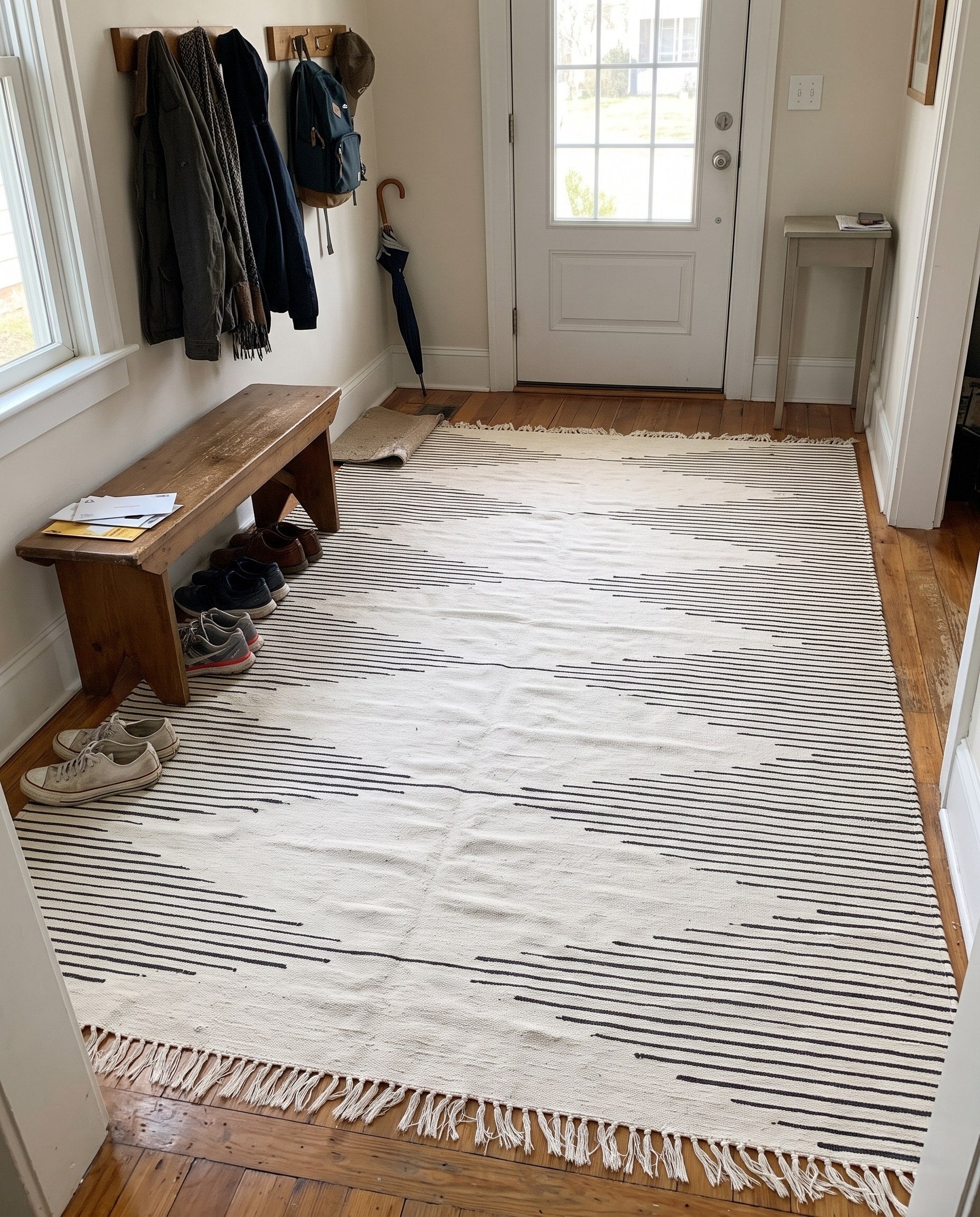 7' 1 x 10' Roper · Lines Chindi Rug