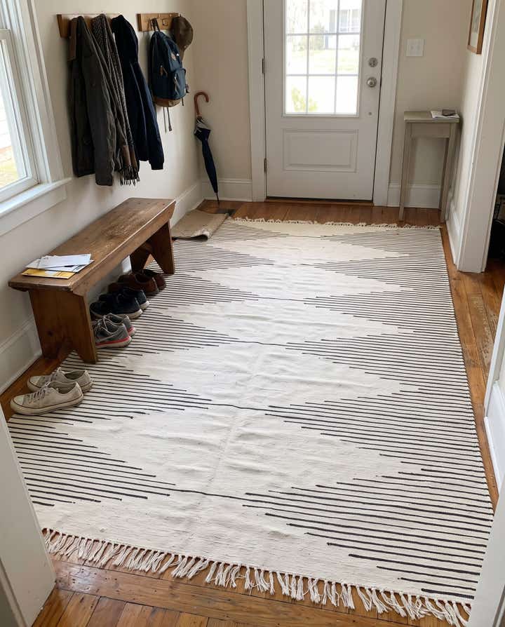 7' 1 x 10' Roper · Lines Chindi Rug