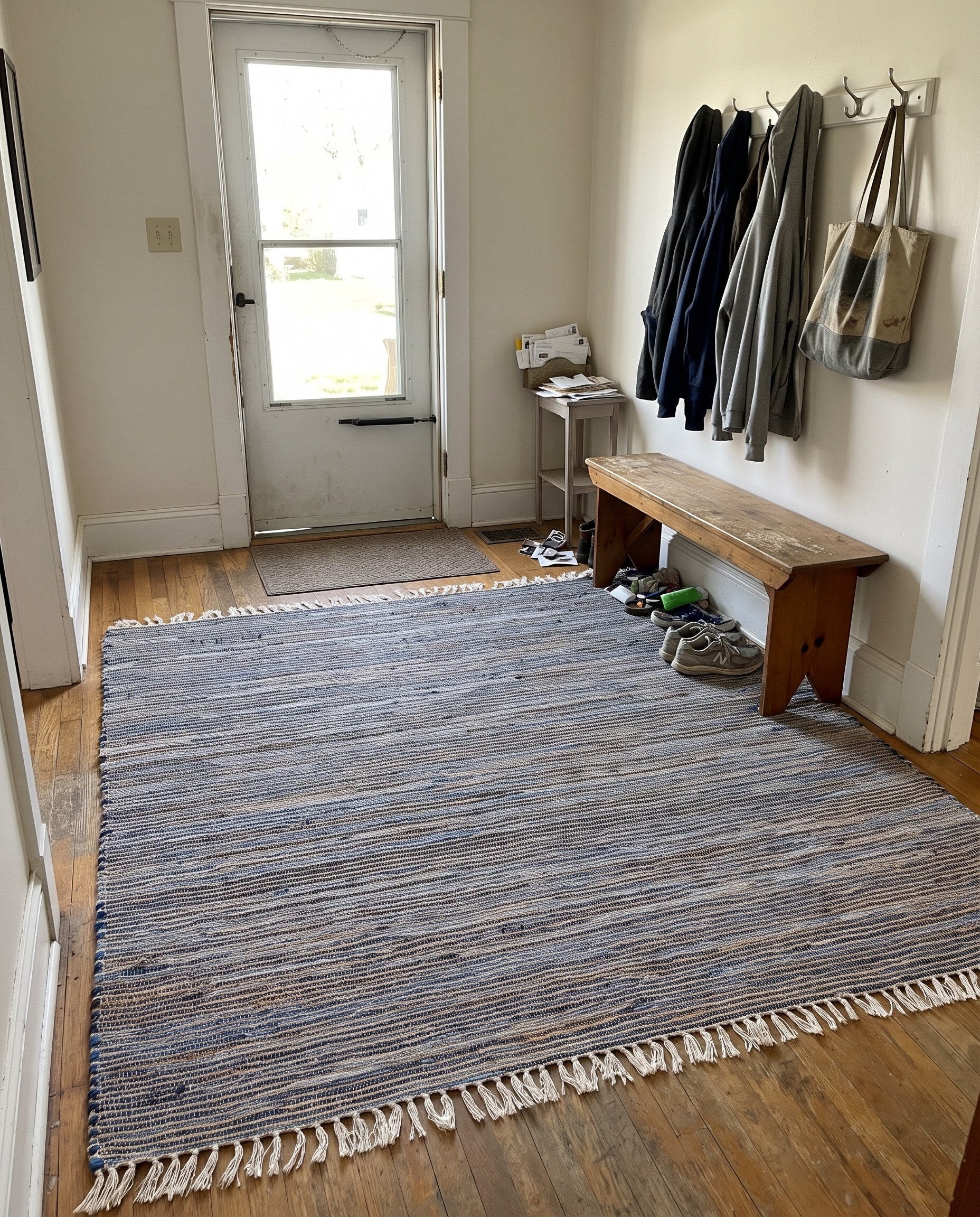 7' 1 x 7' 1 Milbank · Striped Chindi Rug
