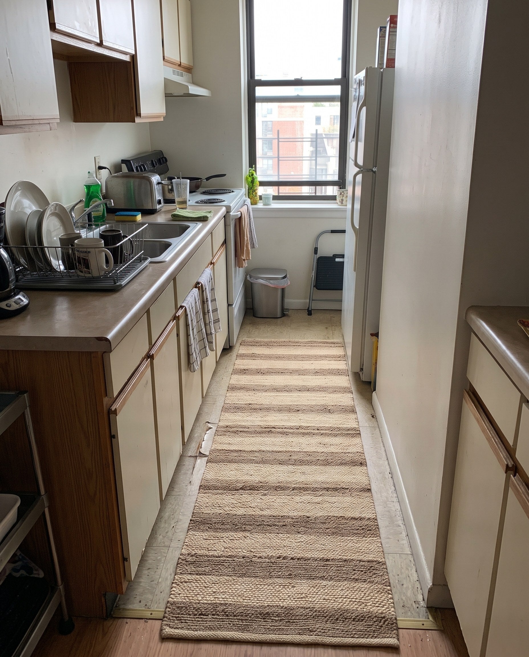 2' 2 x 6' 1 Askew · Striped Braided Jute Rug