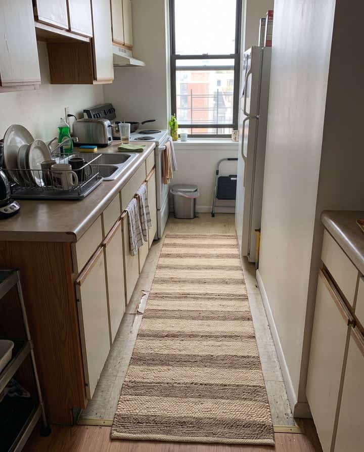 2' 2 x 6' 1 Askew · Striped Braided Jute Rug