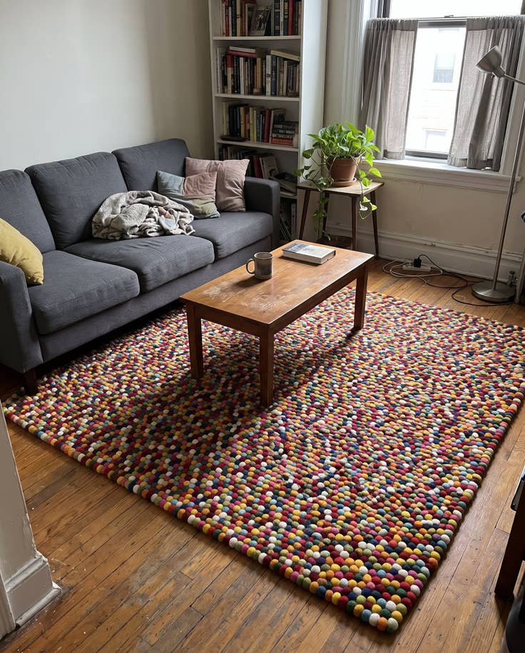 Detail image of 10' x 10' Hawthorne · Abstract Wool Rug, multi