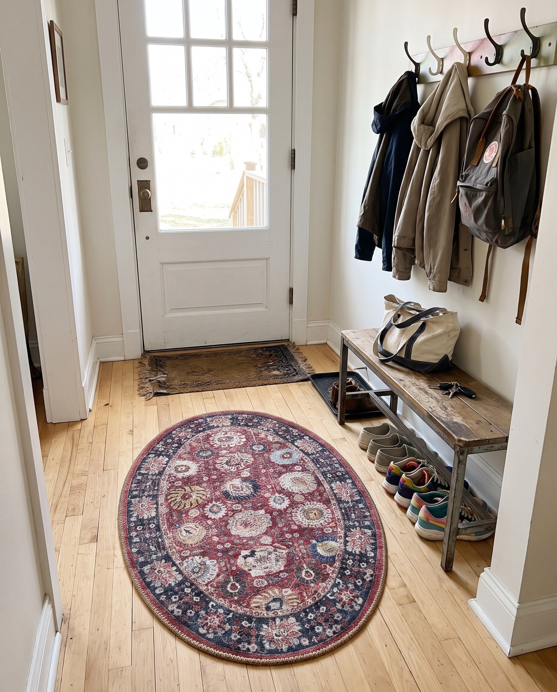 2' x 3' 1 Barlow · Floral medallion Washable Rug, vintage red