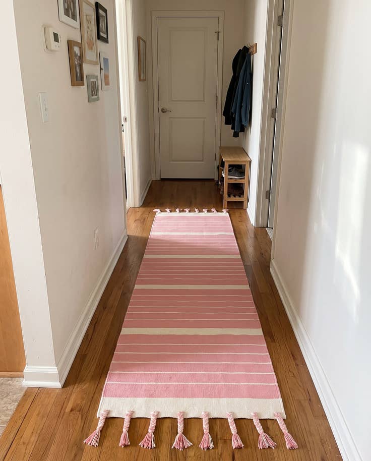 Detail image of 2' 2 x 6' 1 Ottley · Striped Chindi Rug