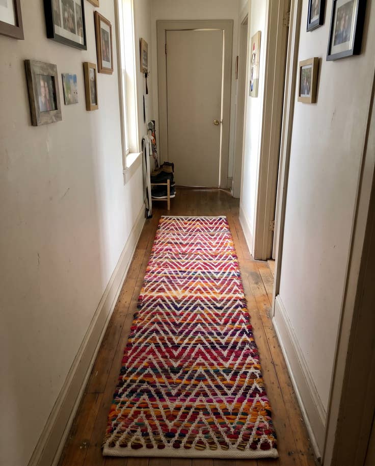 Detail image of 1' 2 x 5' 1 Hopkins · Chevron Chindi Rug, multi