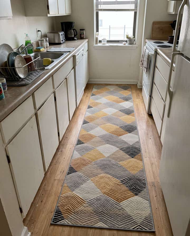 2' 7 x 12' Reed · Chevron Outdoor Rug, gray