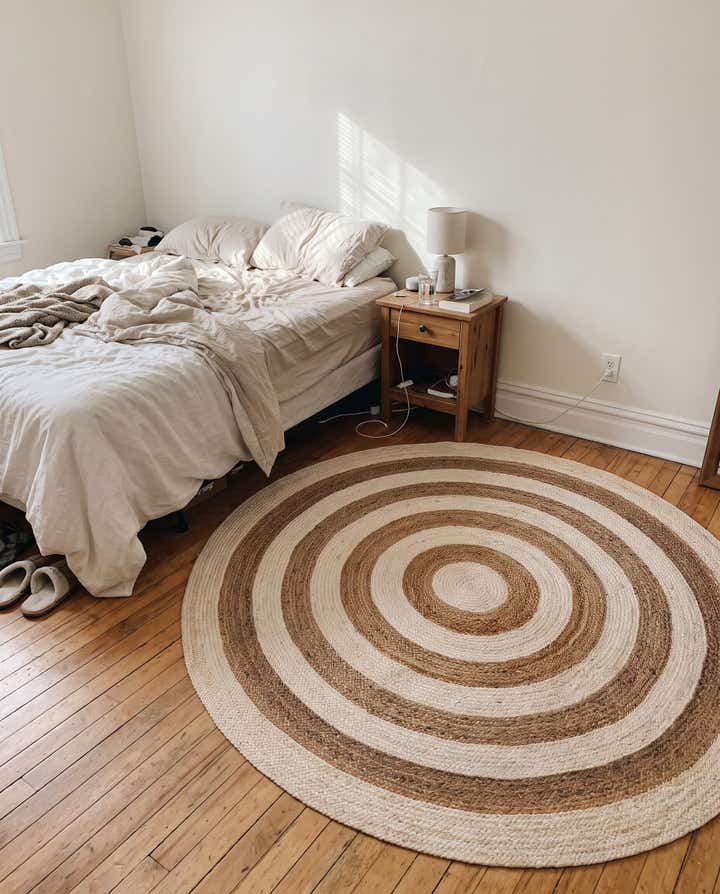 10' x 10' Goodwin · Border Braided Jute Rug, natural and white
