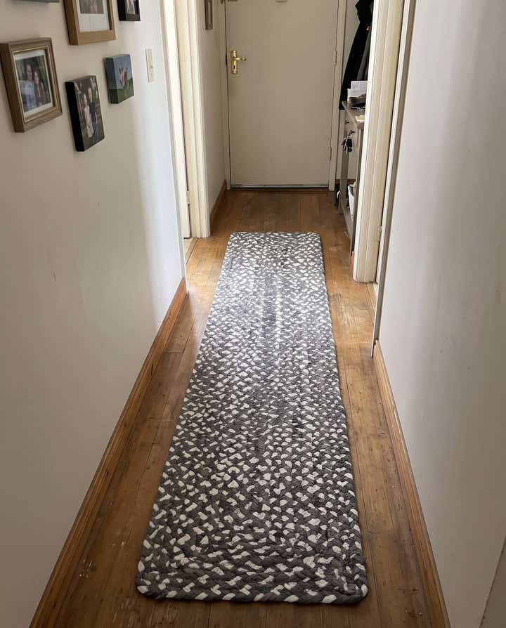 1' 2 x 5' 1 Heywood · Solid Chindi Rug, gray