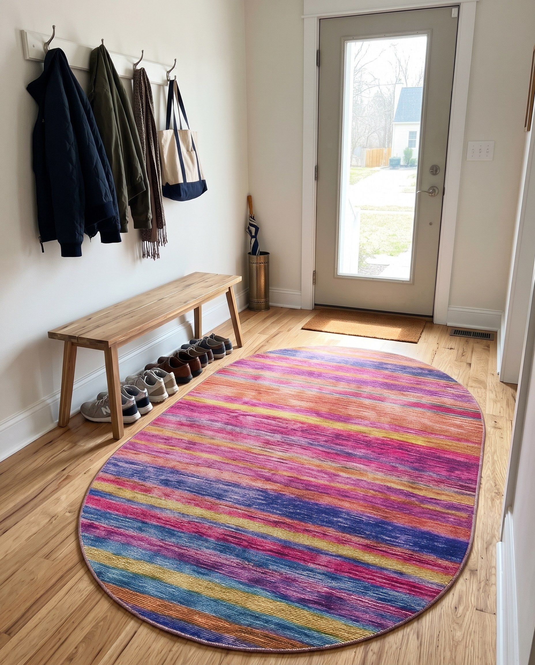 2' x 3' Prewitt · Striped rug, multi
