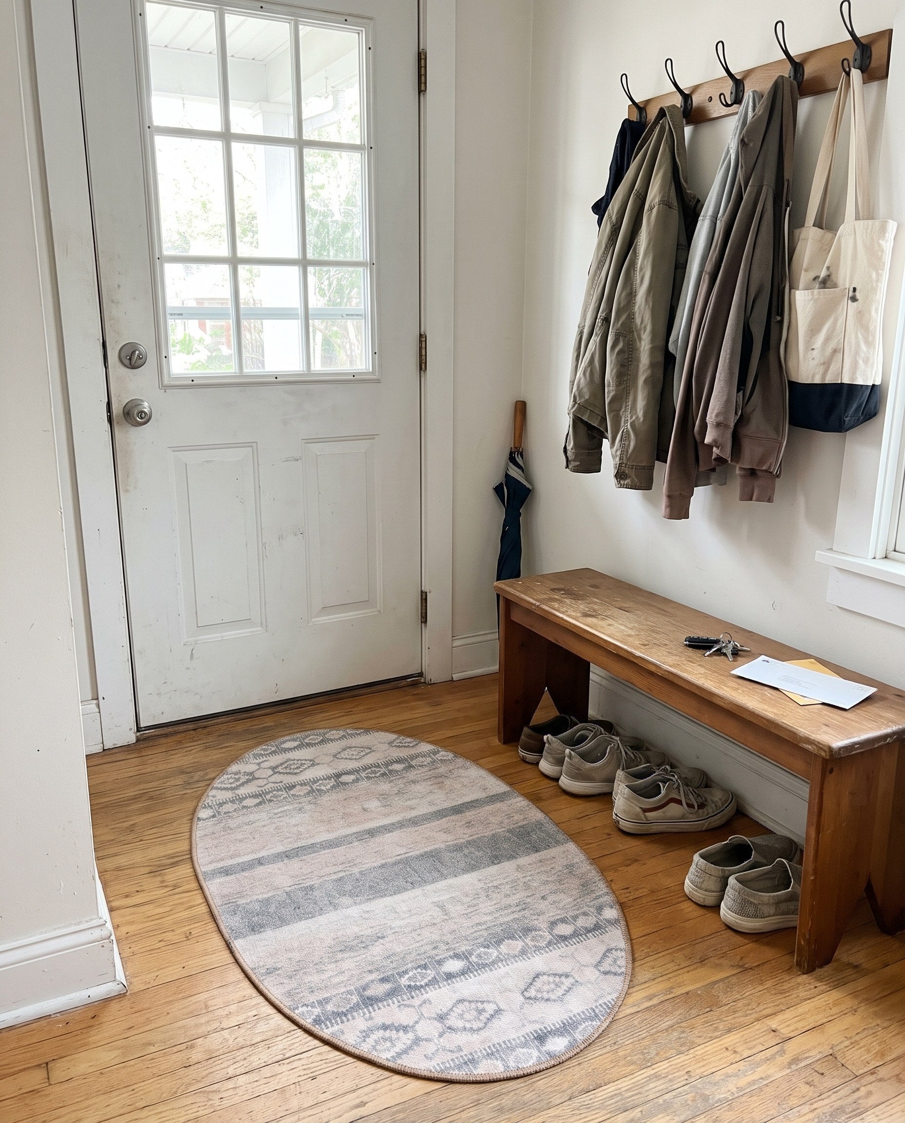 2' x 3' Dalton · Border Washable Rug, gray