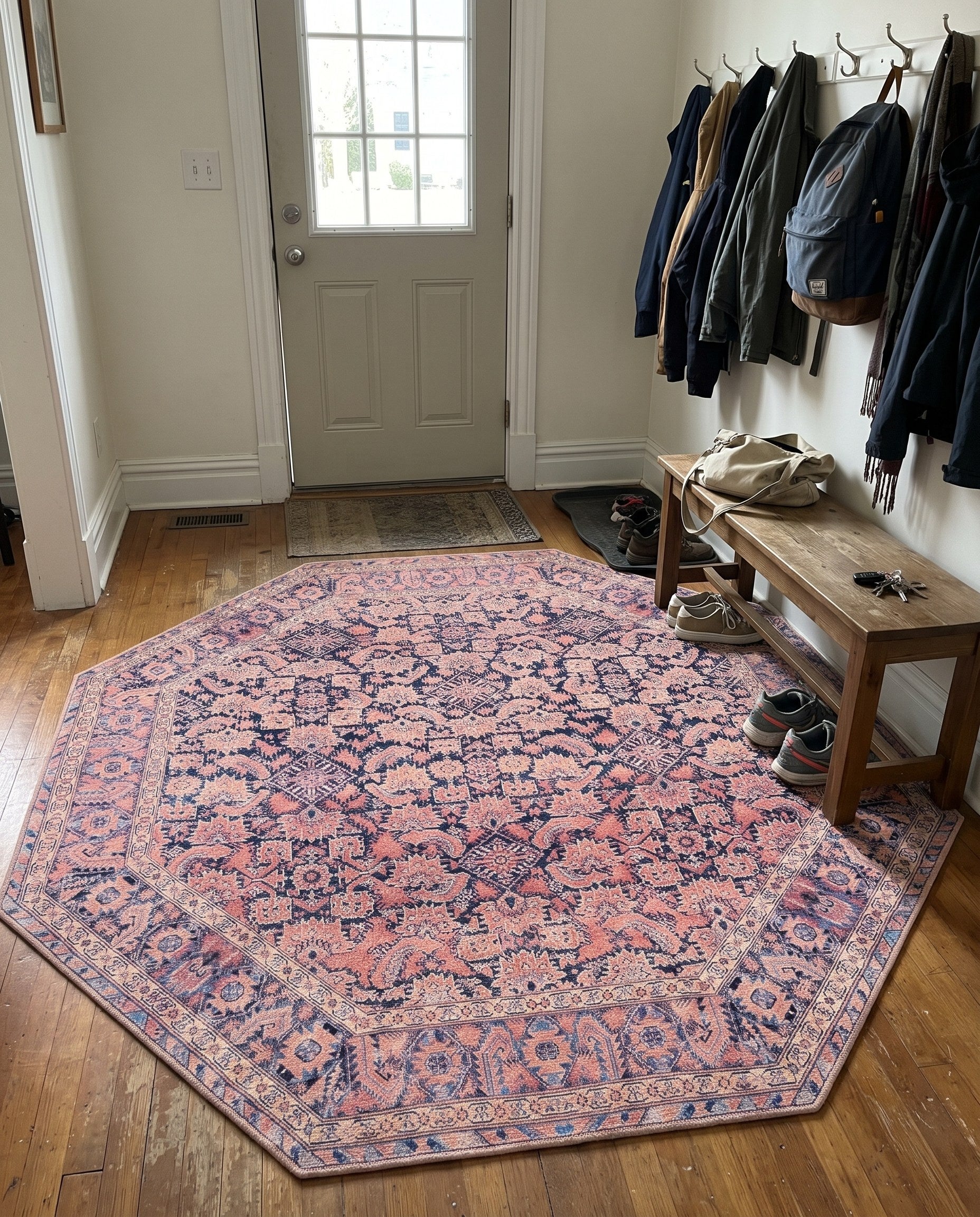 7' 6 x 7' 6 Monterey · Border Washable Rug, navy
