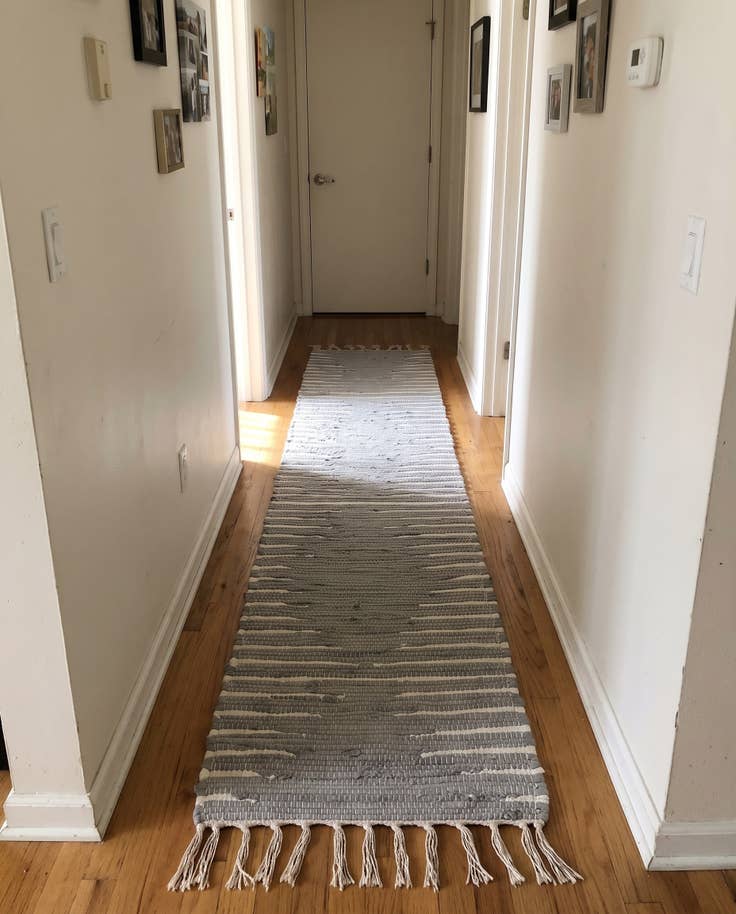 Detail image of 1' 2 x 8' Roper · Striped Chindi Rug