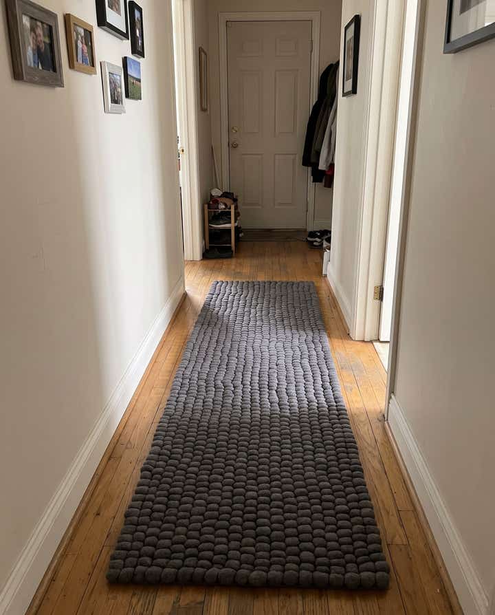 2' x 8' Hawthorne · Solid Wool Rug, gray