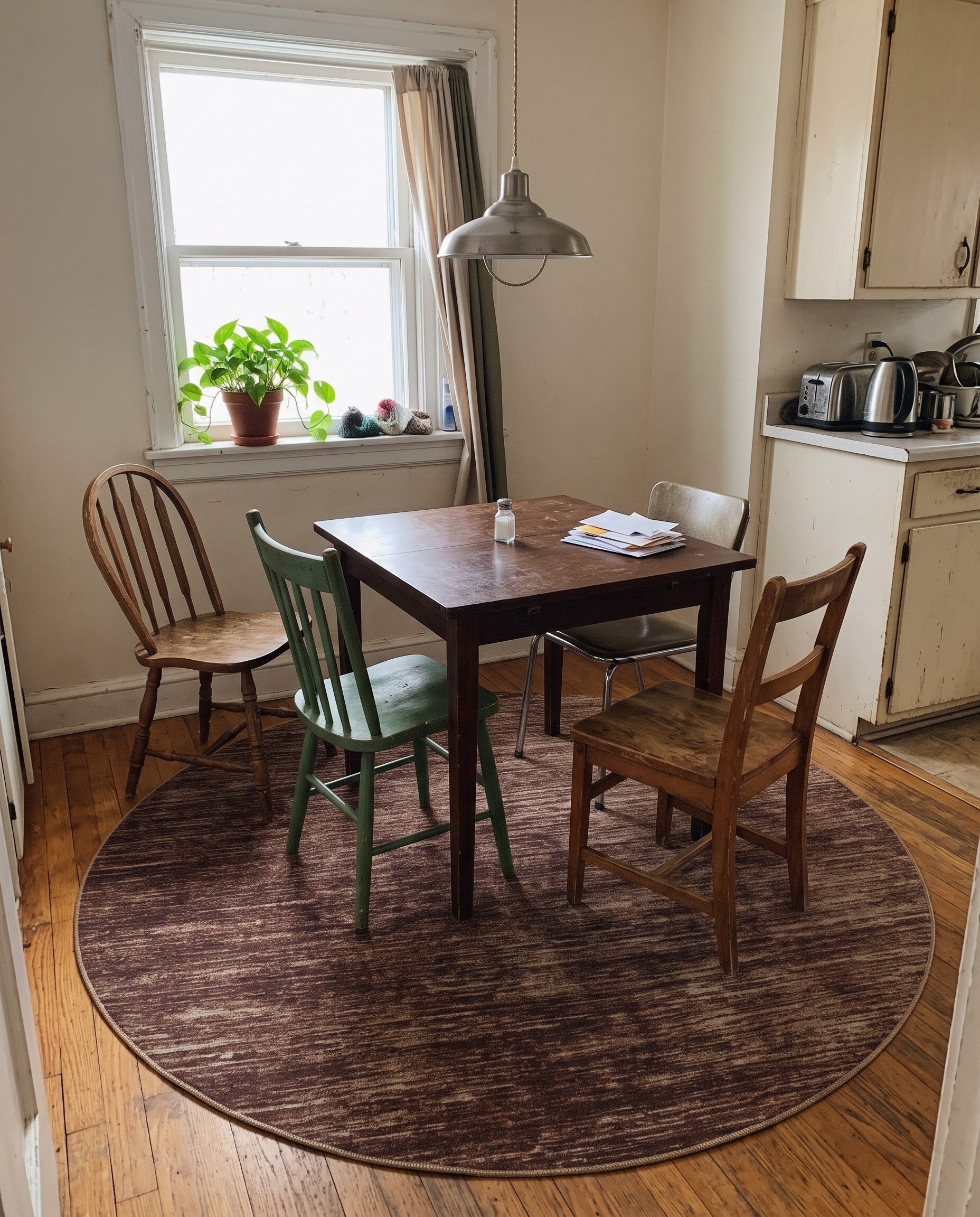7' 7 x 7' 7 Prewitt · Striped rug, brown and beige