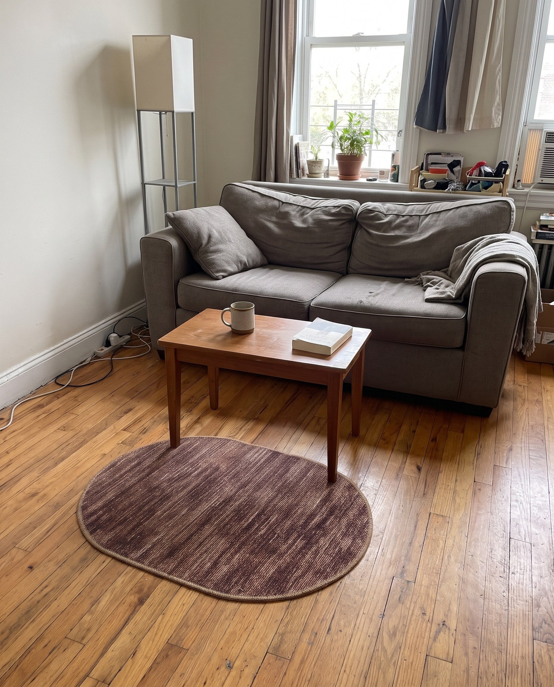2' x 3' Prewitt · Striped rug, brown and beige