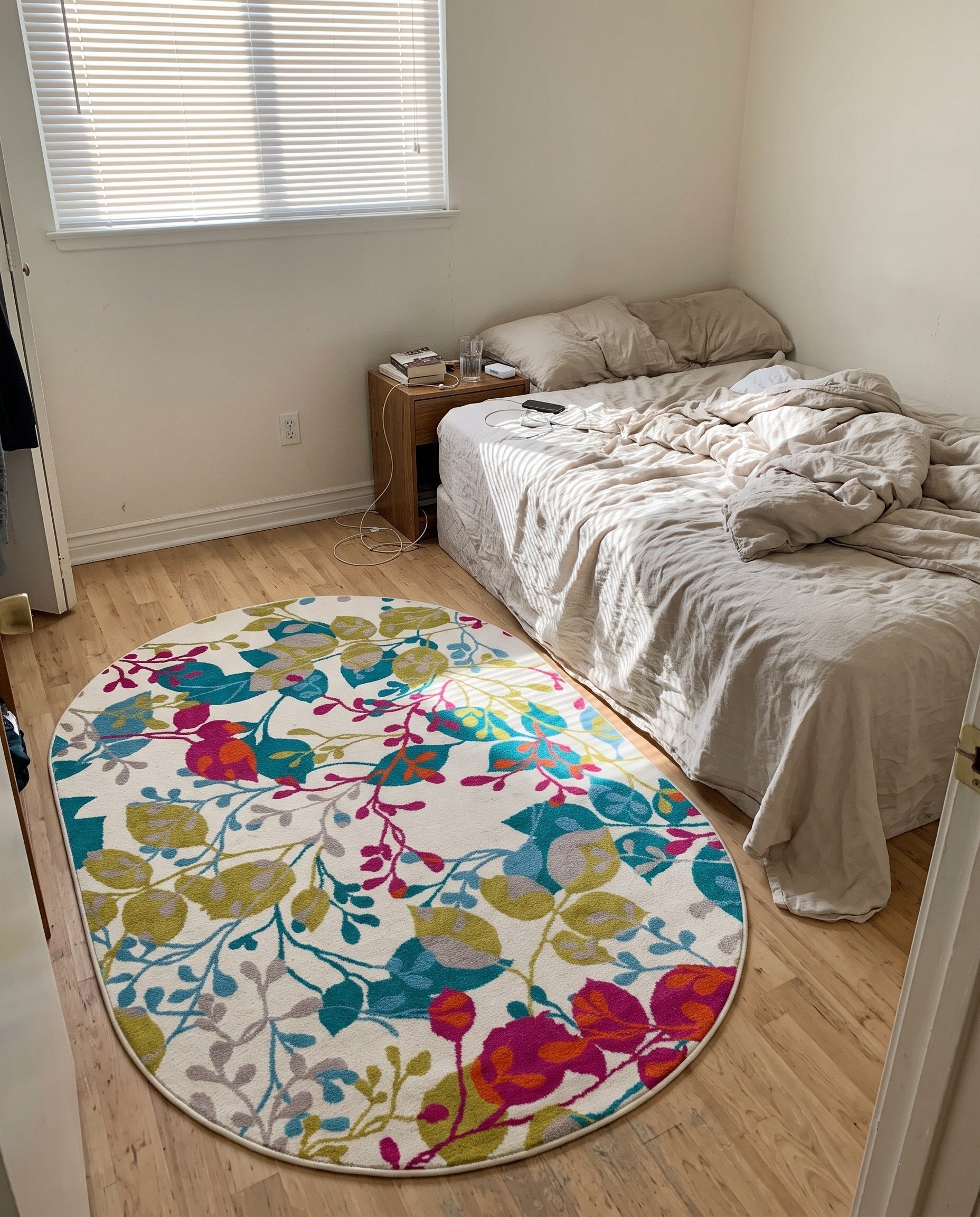 5' 3 x 8' Lilburn · Botanical rug, multicolor on ivory