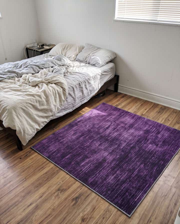 5' x 5' Prewitt · Abstract rug, purple