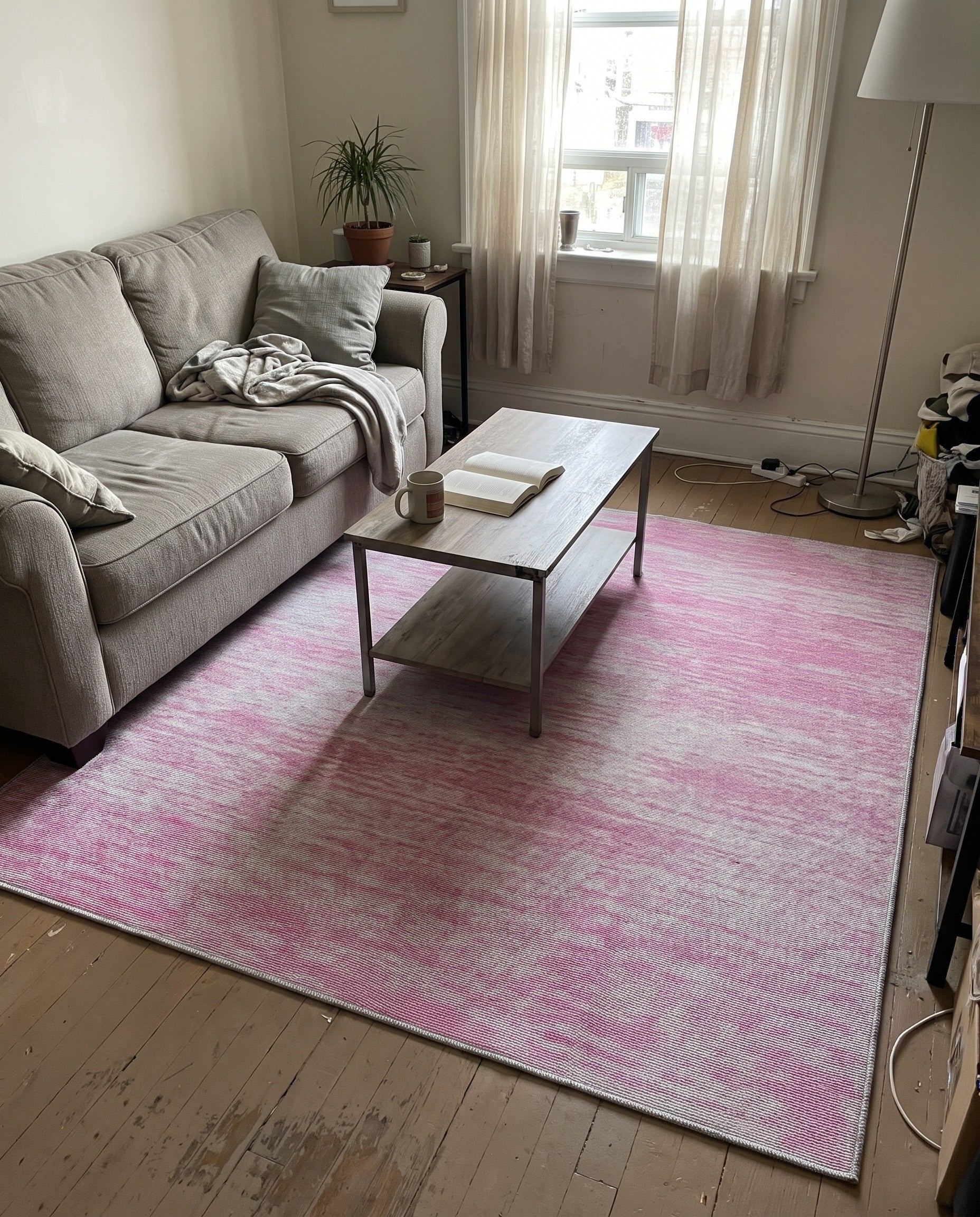 7' 7 x 7' 7 Prewitt · Solid rug, pink