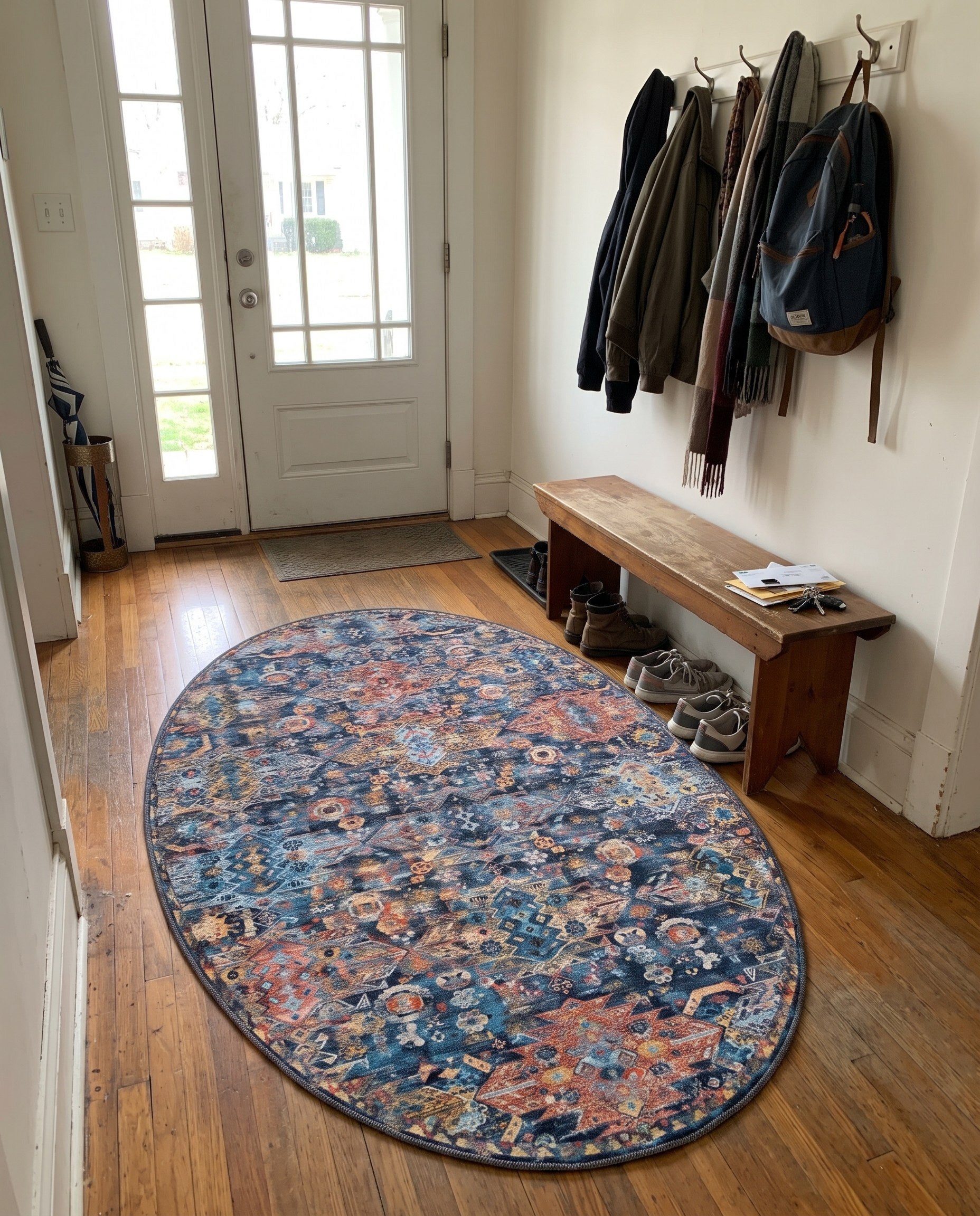 5' x 8' Waters · Abstract Washable Rug, multi