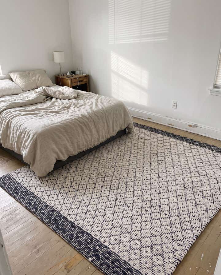 8' x 8' Grove · Border Chindi Rug, ivory