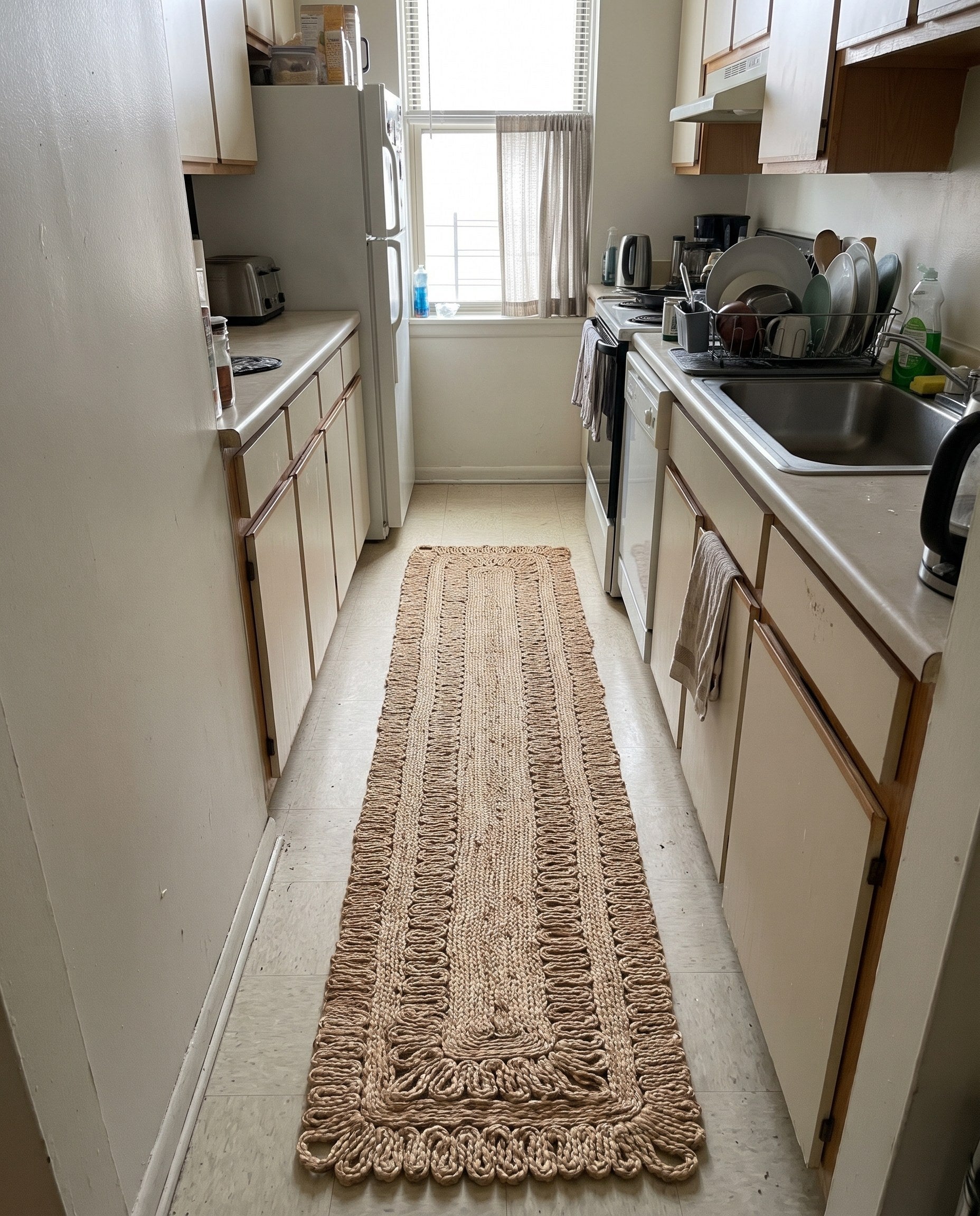 1' 2 x 10' Pentland · Border Braided Jute Rug, natural