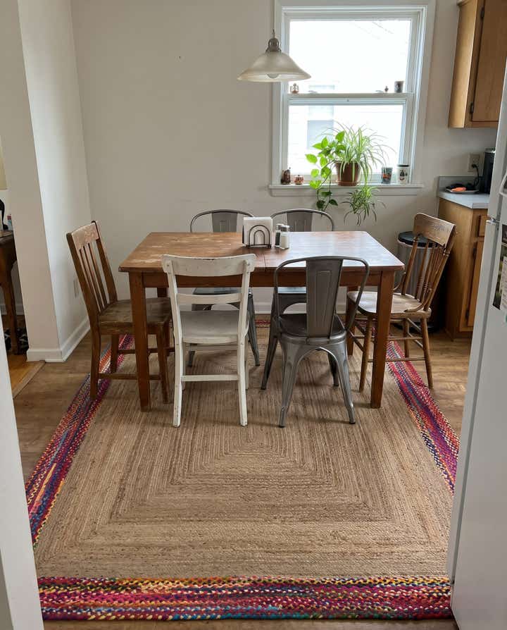 9' x 12' 2 Dabney · Bordered braided Braided Jute Rug, natural and multicolor