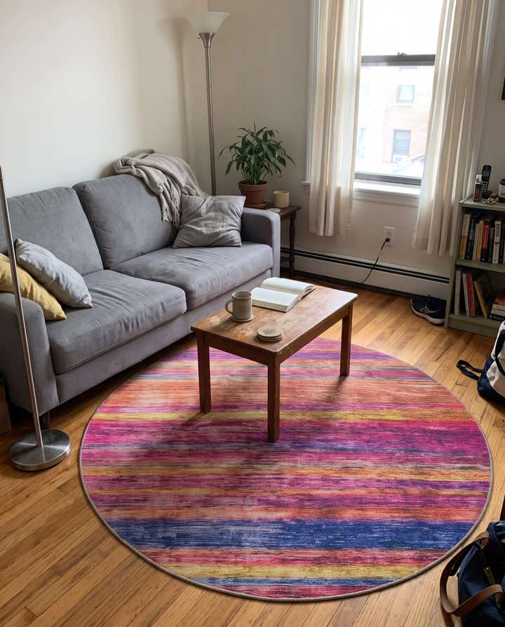 3' 6 x 3' 6 Prewitt · Striped rug, multi