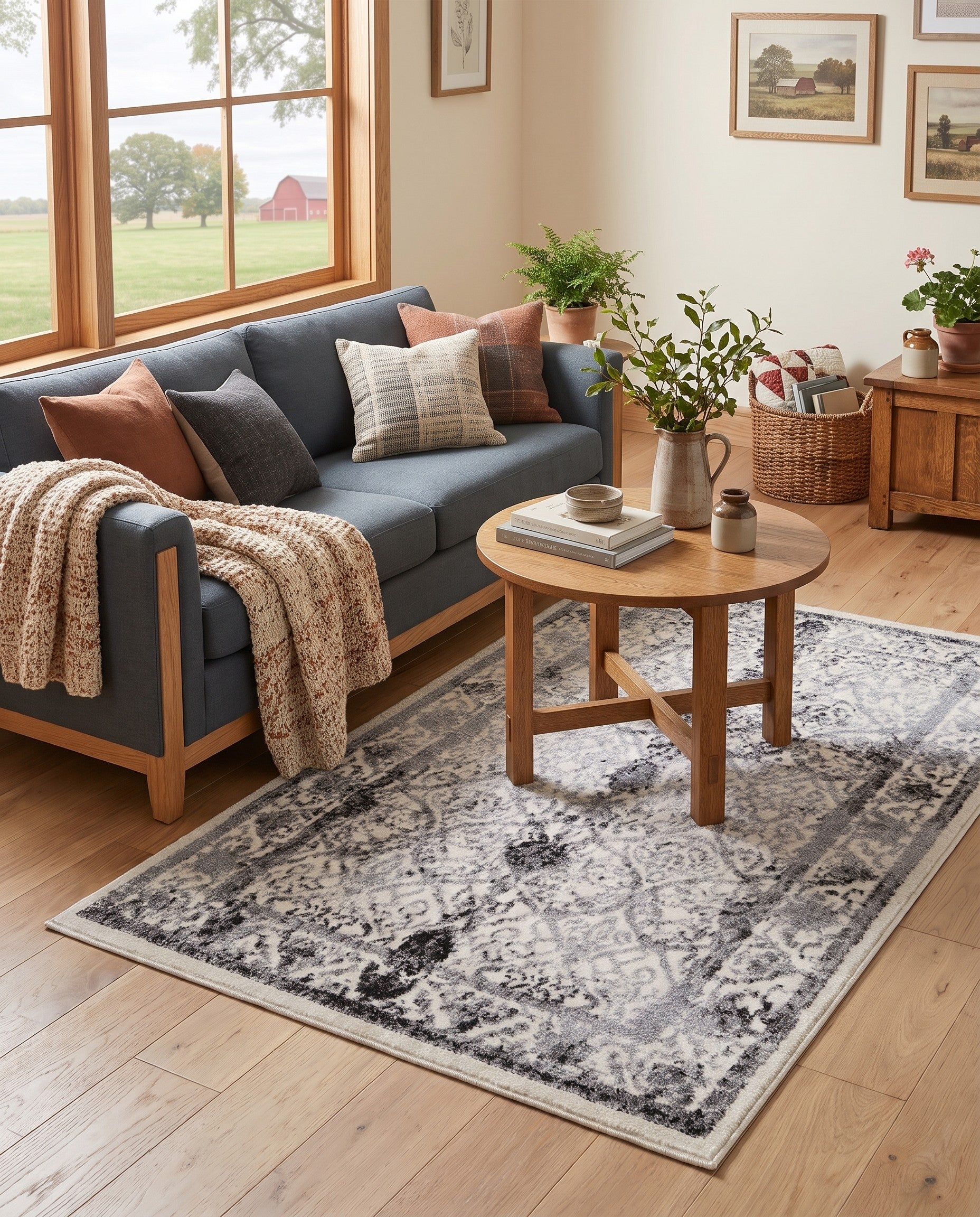 Ivory and Gray Miranda Rug