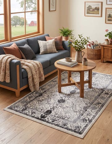 Ivory and Gray Miranda Rug