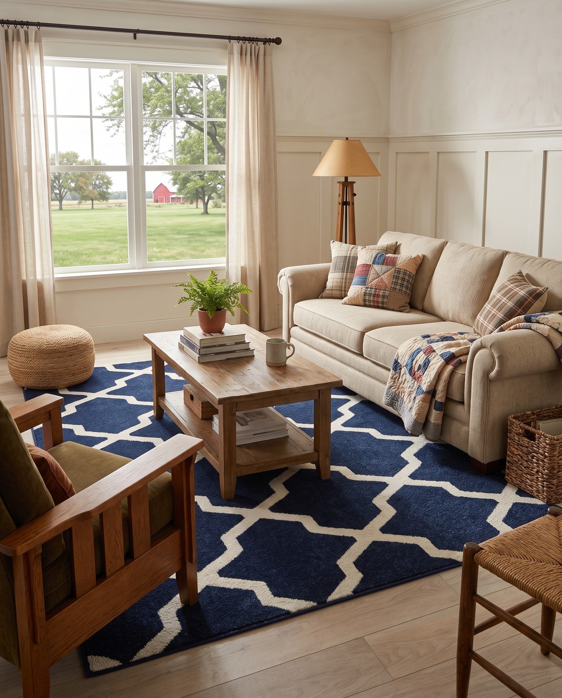 5' 3 x 8' Lattice Rug