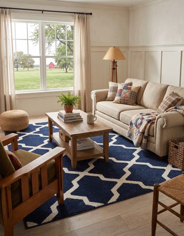 5' 3 x 8' Lattice Rug