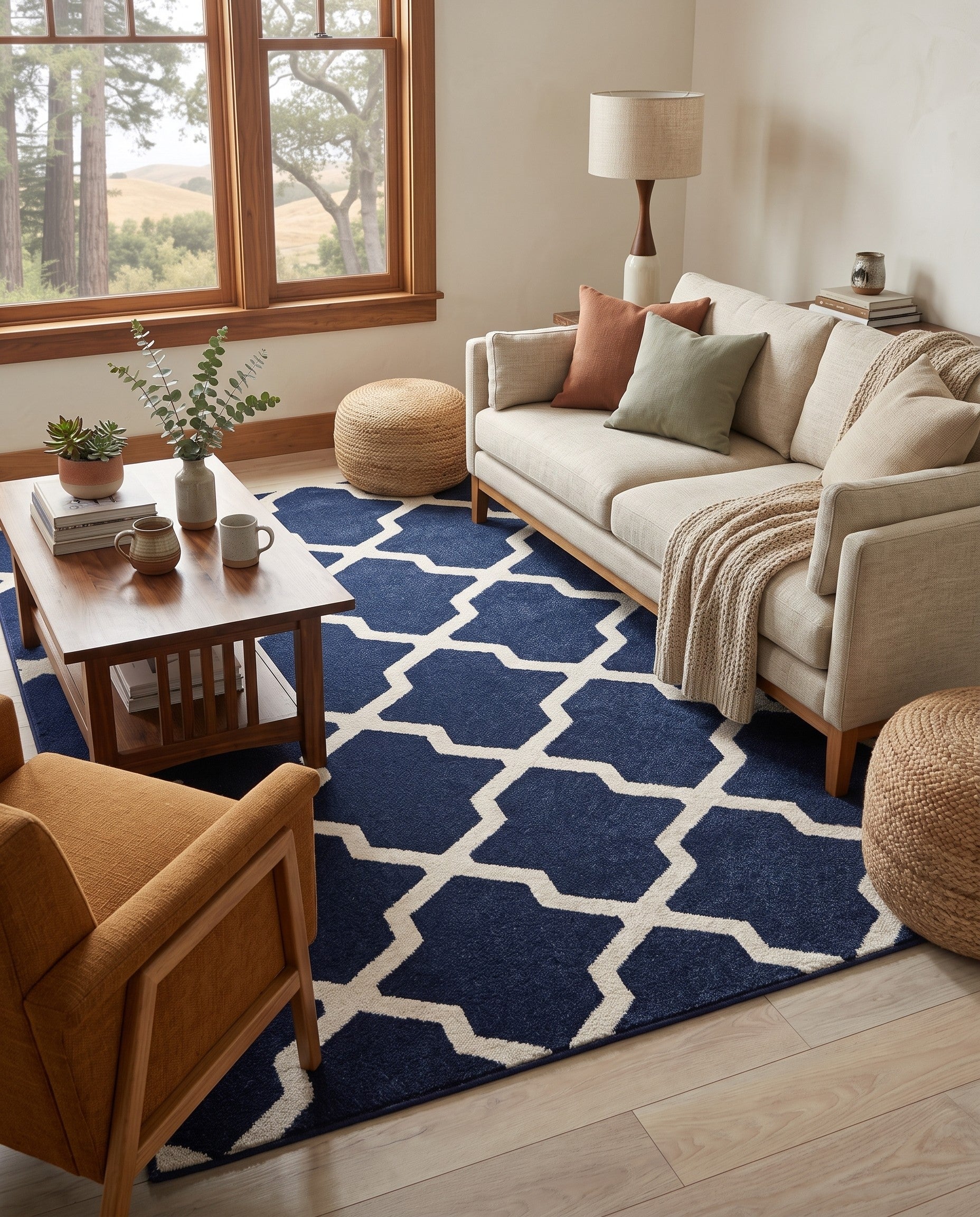 5' 3 x 8' Lattice Rug