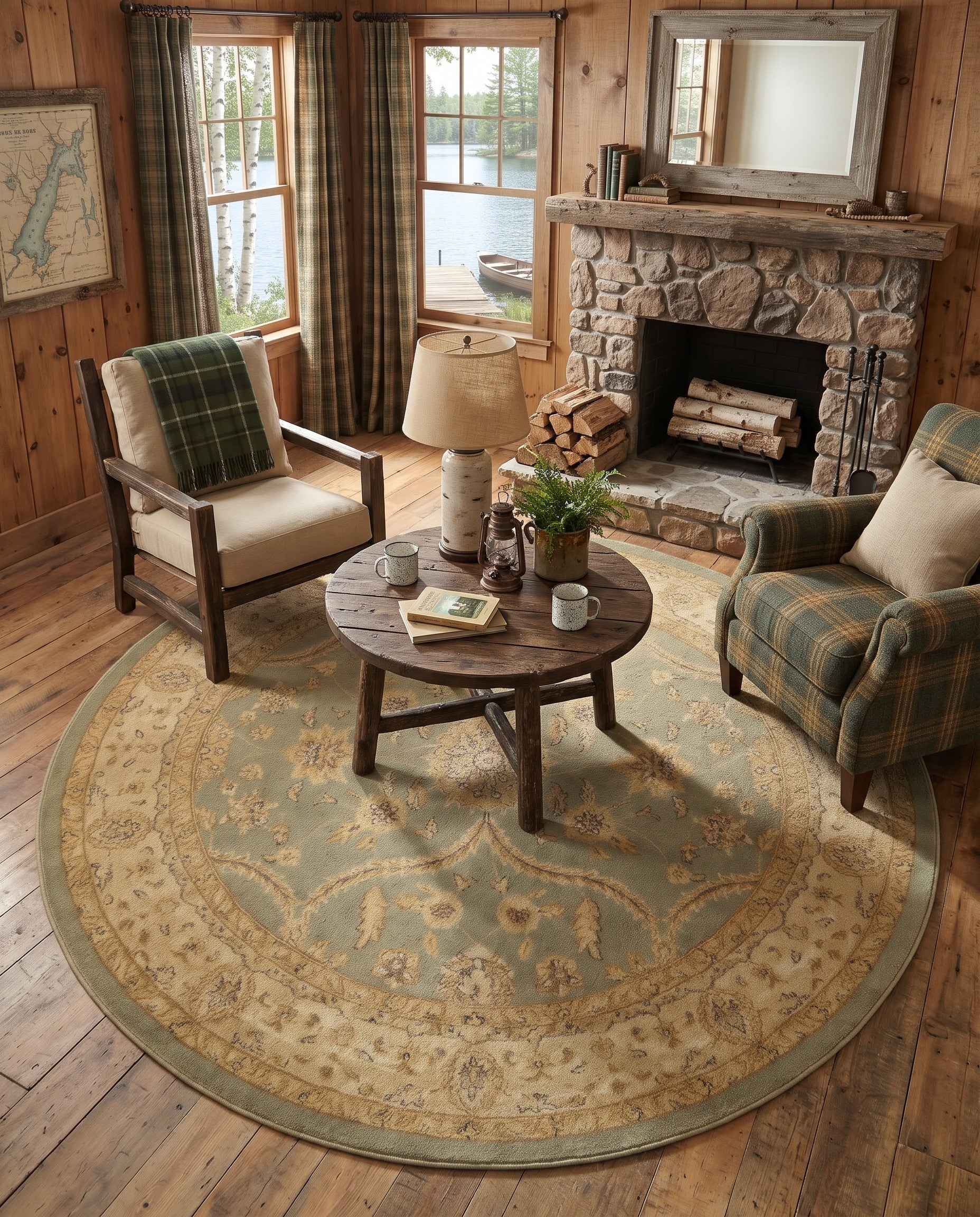 Light Green Chelsea Round Rug