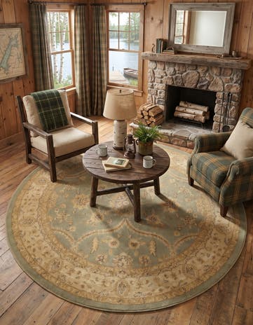 Light Green Chelsea Round Rug