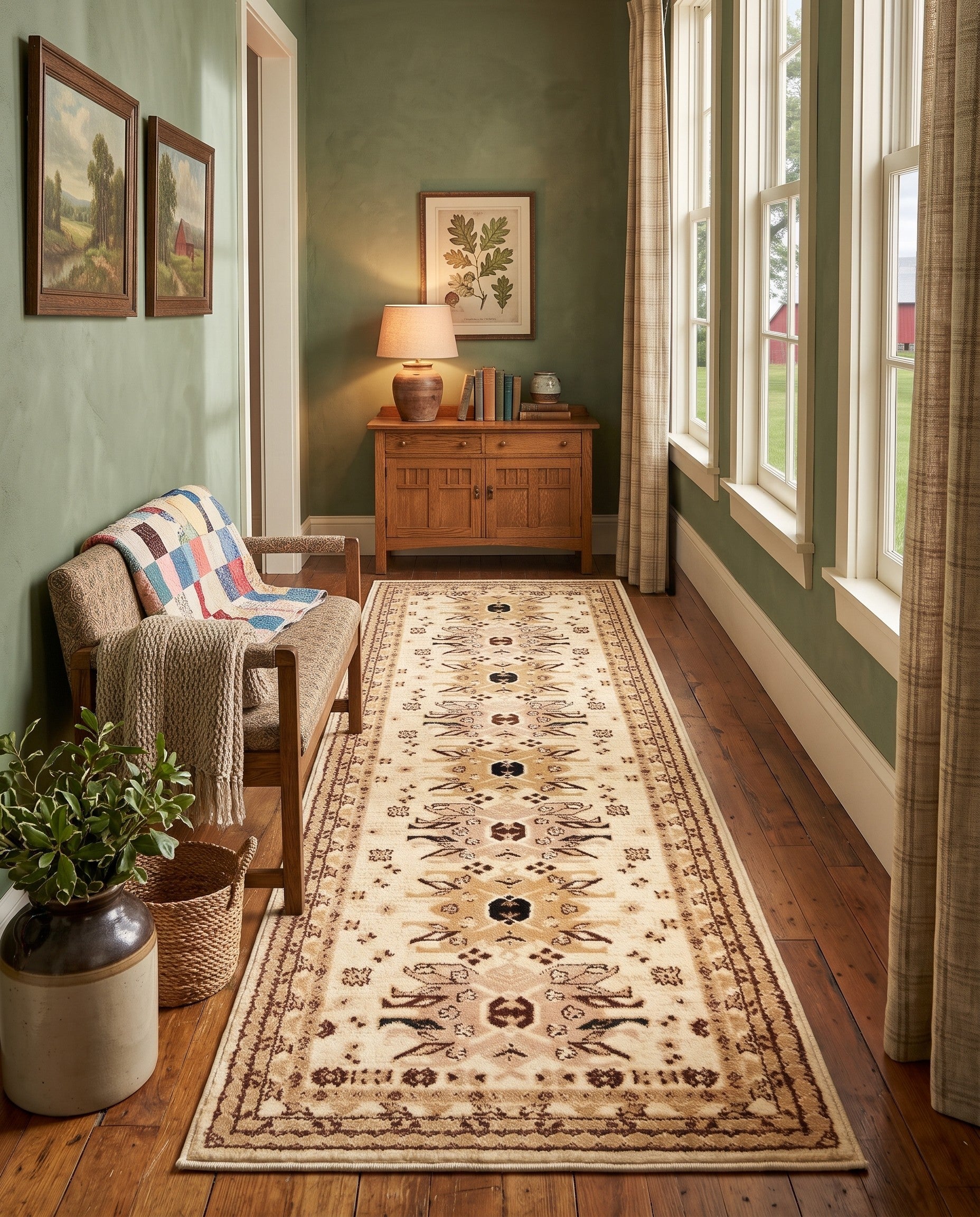 2' 7 x 10' Heris Runner Rug