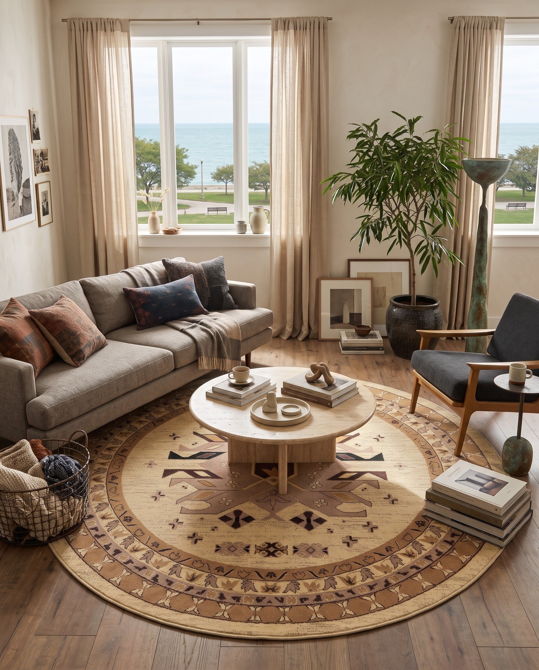 7' 10 x 7' 10 Heris Round Rug