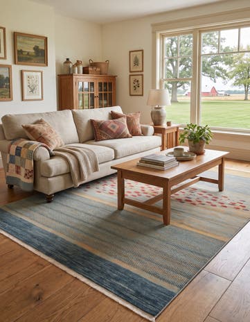 Blue Kashkuli Gabbeh Rug