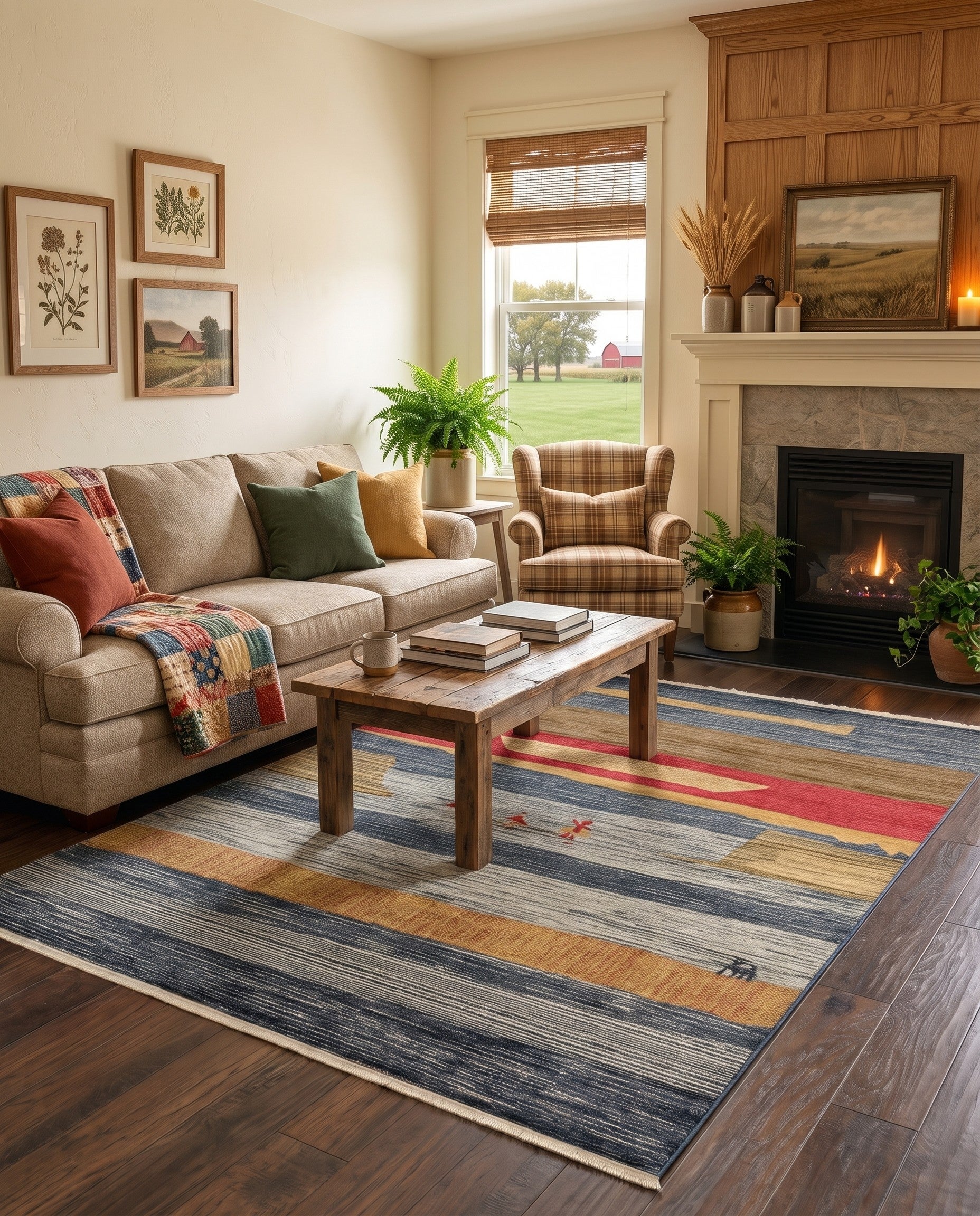 Blue Kashkuli Gabbeh Rug