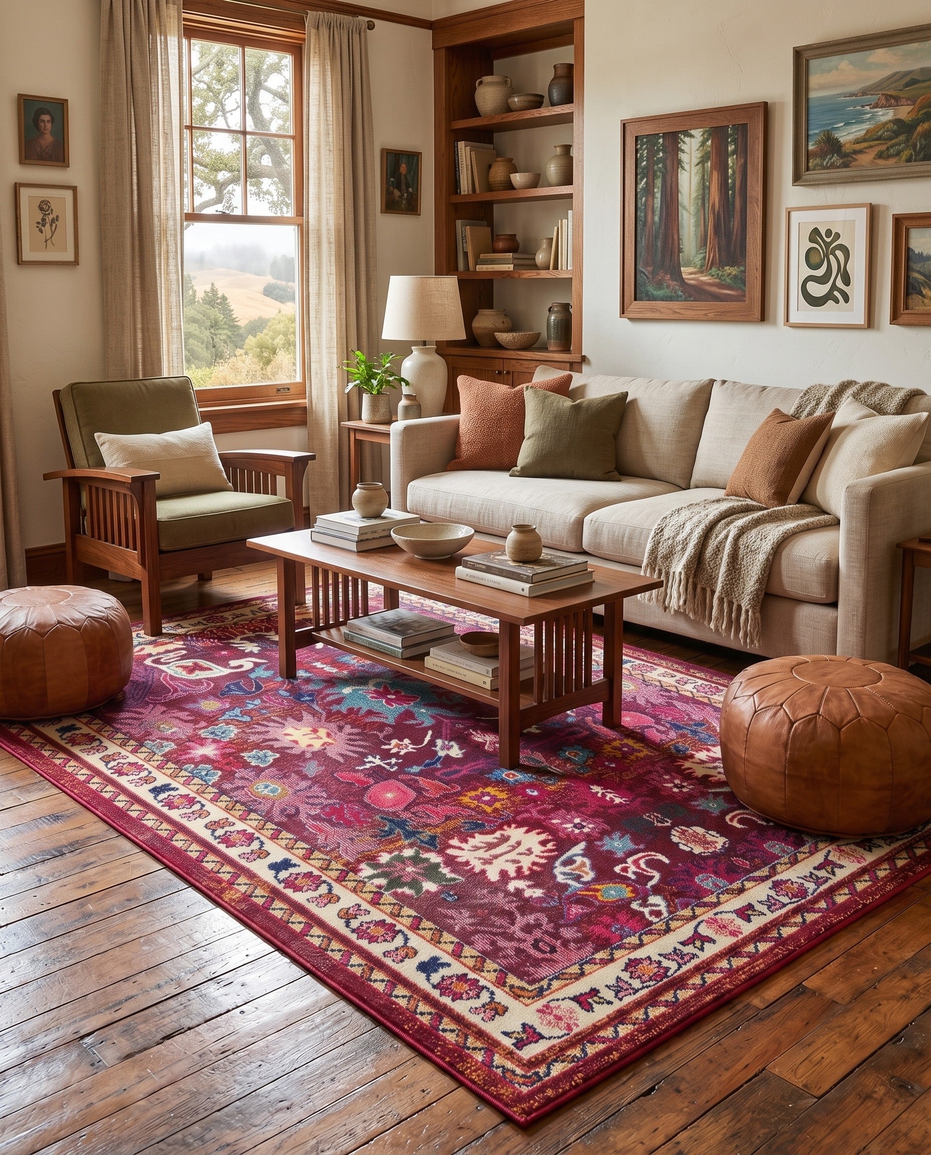7' x 10' Washable Fleur Rug