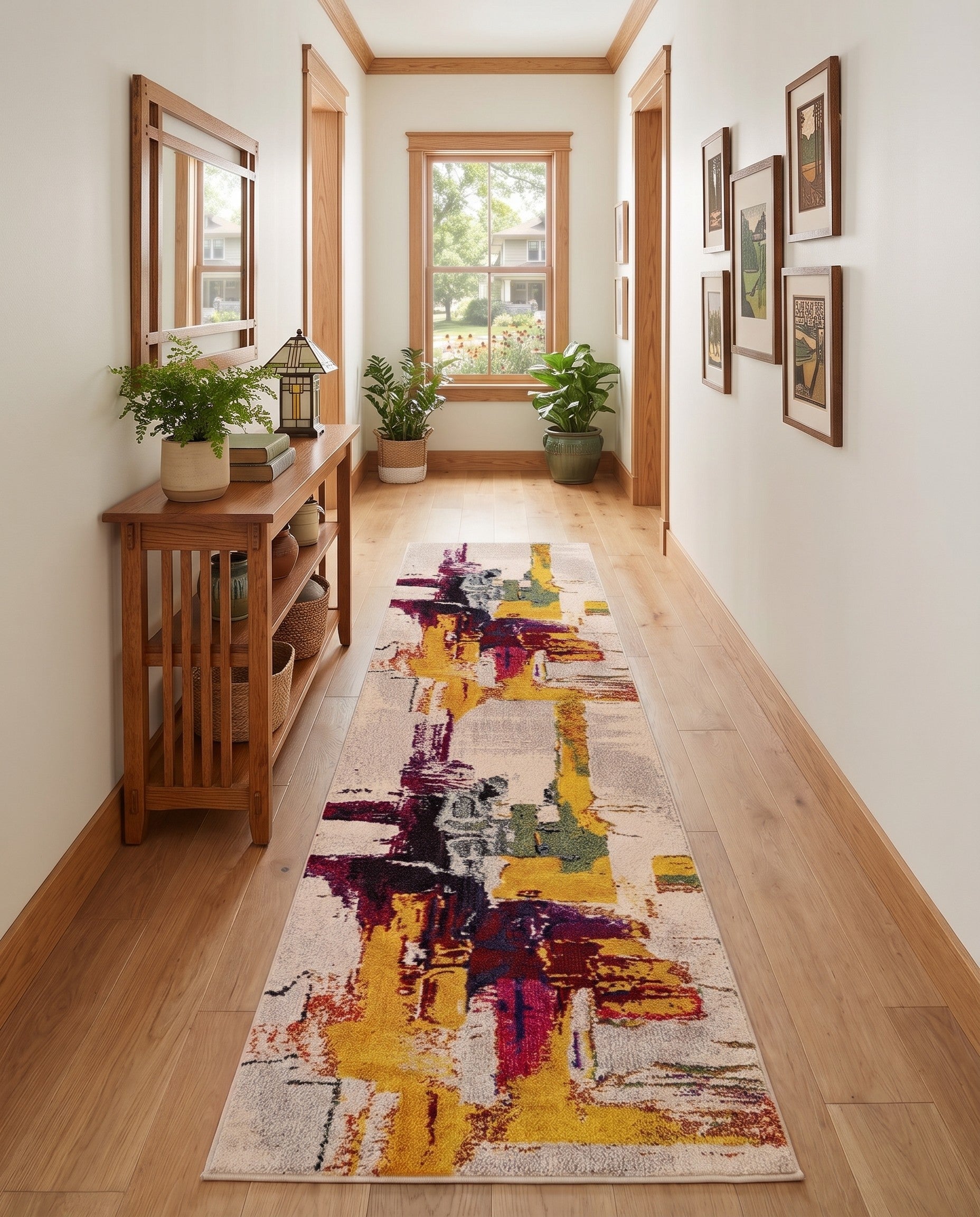 2' 7 x 10' Washable Hyacinth Runner Rug