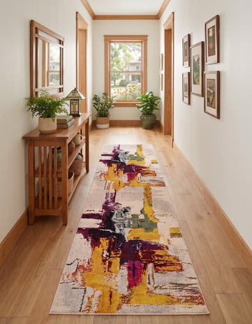 2' 7 x 10' Washable Hyacinth Runner Rug