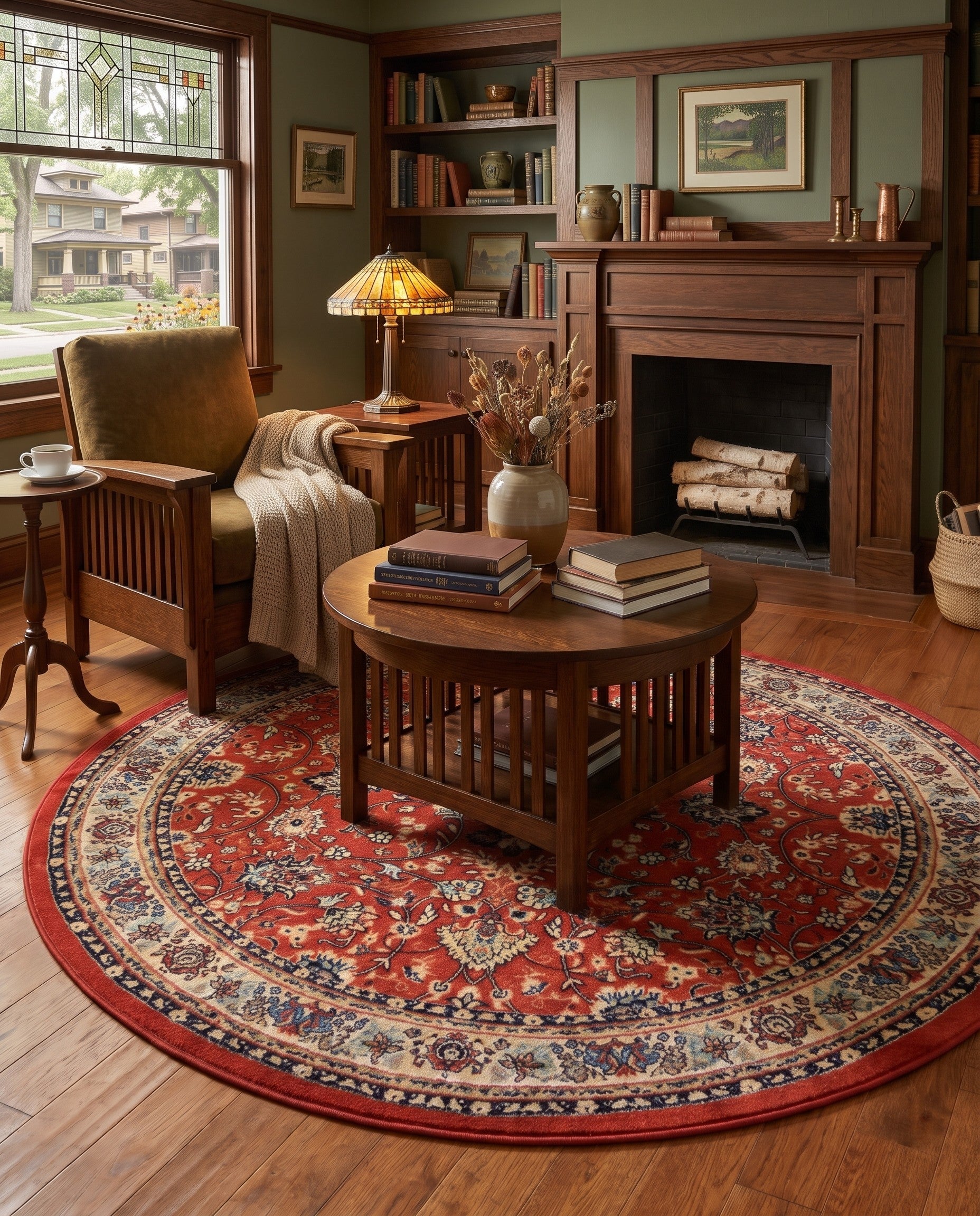 Terracotta Yasmin Round Rug