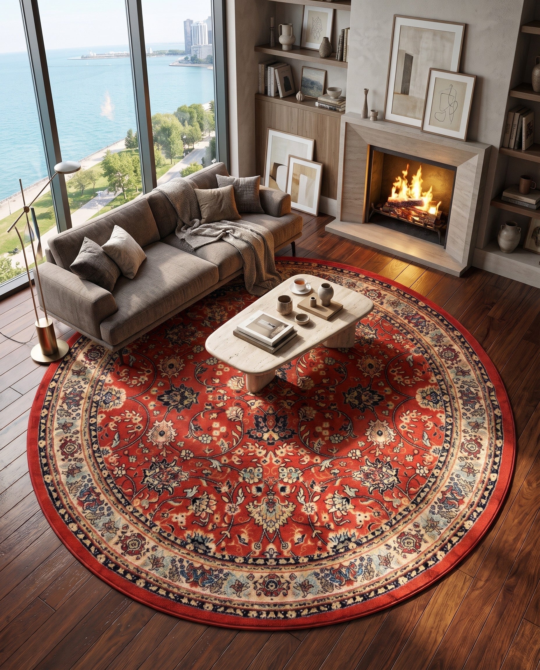 7' 10 x 7' 10 Yasmin Round Rug