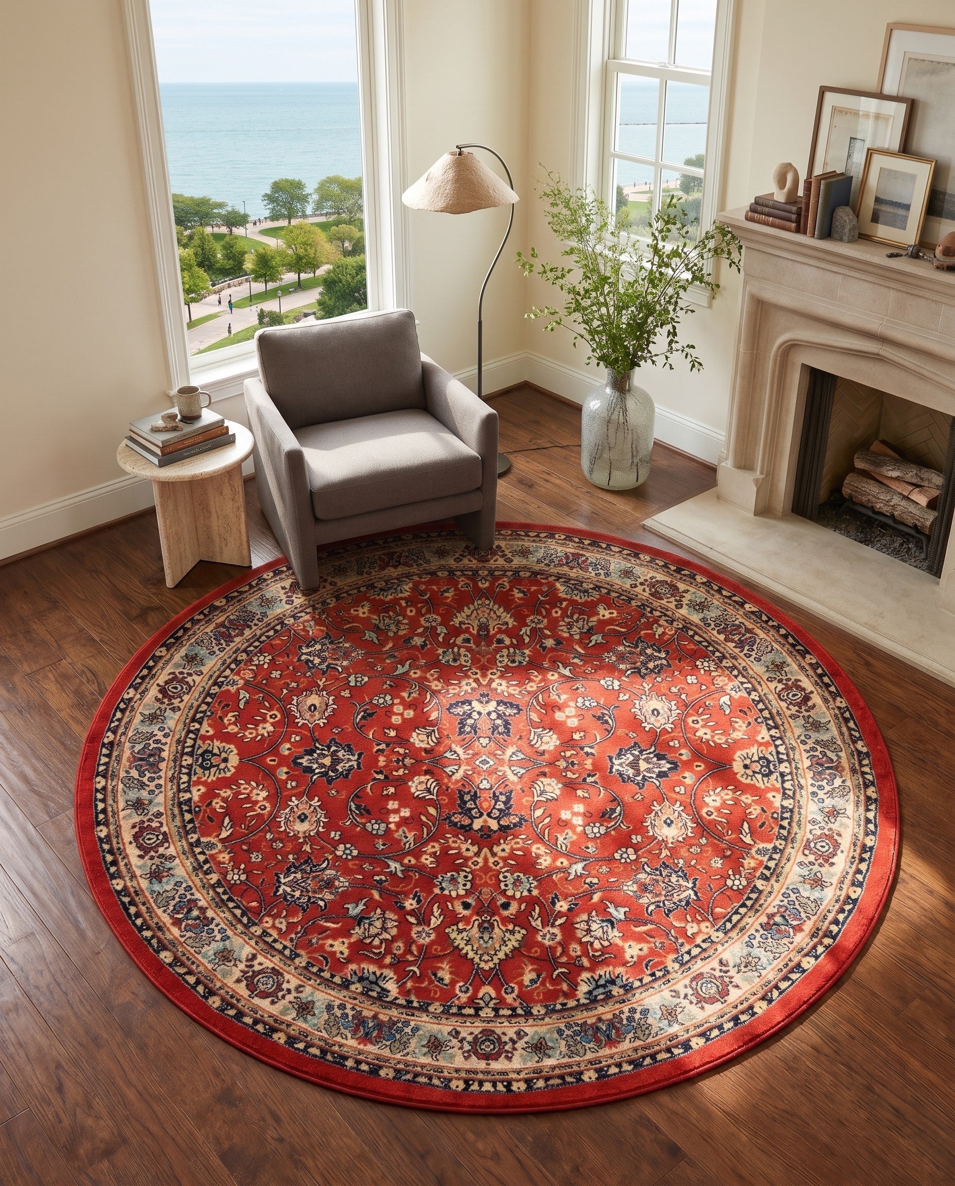 7' 10 x 7' 10 Yasmin Round Rug