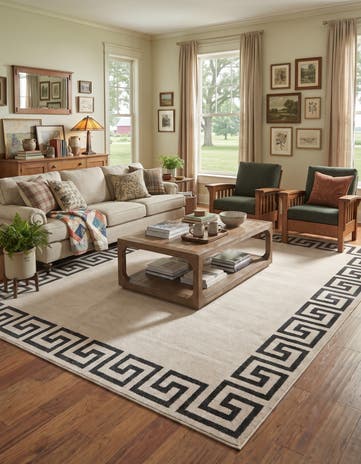 Beige and Gray Hera Rug