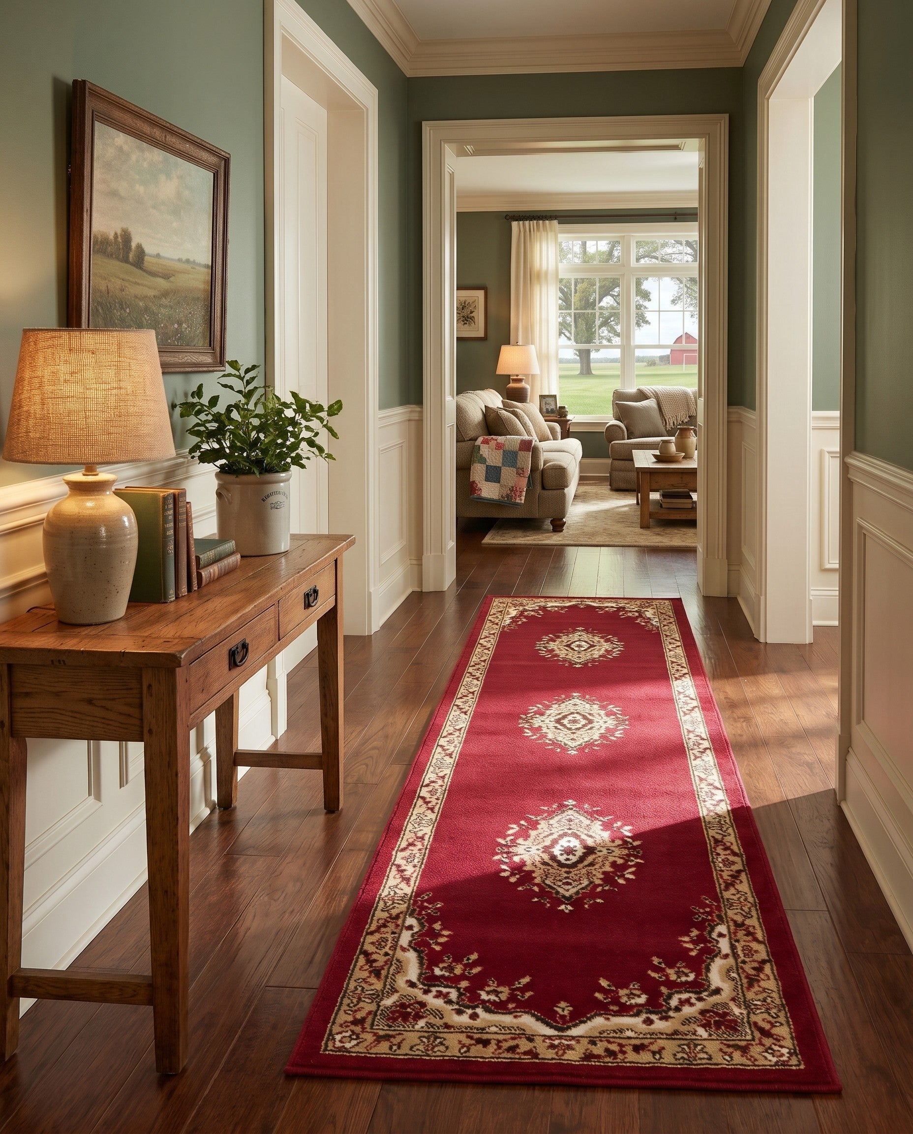 Burgundy Amaya Runner Rug