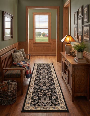 Black Yasmin Runner Rug